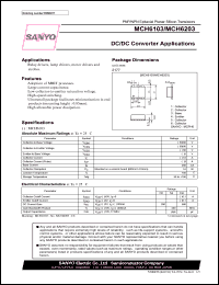 MCH6103 datasheet: DC / DC Converter Applications MCH6103