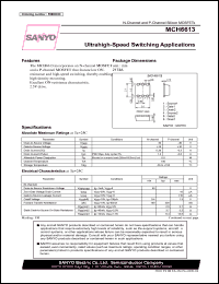 MCH6613 datasheet: Ultrahigh-Speed Switching Applications MCH6613