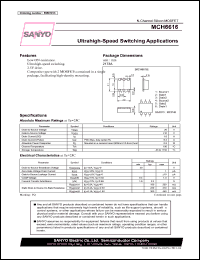 MCH6616 datasheet: Ultrahigh-Speed Switching Applications MCH6616