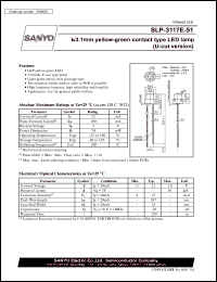 SLP-3117E-51 datasheet: Infrared LED ?3.1mm yellow-green contact type LED lamp ((U-cut version) SLP-3117E-51