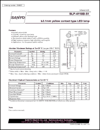 SLP-4118B-51 datasheet: ?3.1mm yellow contact type LED lamp SLP-4118B-51