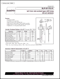 SLP-9117E-51 datasheet: ?3.1mm red contact type LED lamp (U-cut version) SLP-9117E-51