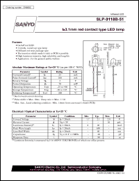 SLP-9118B-51 datasheet: ?3.1mm red contact type LED lamp SLP-9118B-51