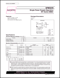 SPM3255 datasheet: Single Power Supply Operation RF Switch MMIC SPM3255
