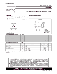 1SV315 datasheet: Variabe resistance Attenuator Use 1SV315