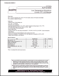 ALP121AAX datasheet: Low-Temperature Polysilicon 1.5-inch TFT LCD Module ALP121AAX