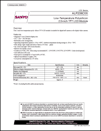 ALP239CXX datasheet: Low-Temperature Polysilicon 2.0-inch TFT LCD Module ALP239CXX