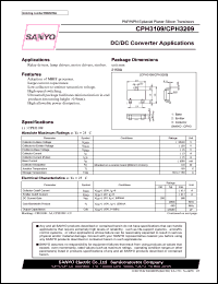 CPH3109 datasheet: PNP Epitaxial Planar Silicon Transistors DC/DC Converter Applications CPH3109