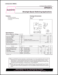 CPH3413 datasheet: N-Channel Silicon MOSFET Ultrahigh-Speed Switching Applications CPH3413