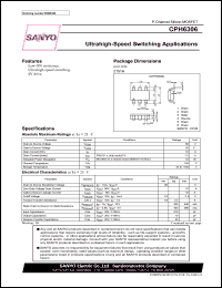 CPH6306 datasheet: P-Channel Silicon MOSFET Ultrahigh-Speed Switching Applications CPH6306