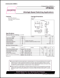 CPH6352 datasheet: P-Channel Silicon MOSFET Ultrahigh-Speed Switching Applications CPH6352
