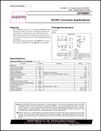 CPH6801 datasheet: MOSFET : P-Channel Silicon MOSFET SBD : Schottky Barrier Diode CPH6801