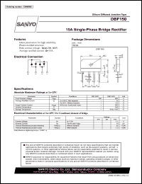 DBF150 datasheet: Silicon Diffused Junction Type 15A Single-Phase Bridge Rectifier DBF150