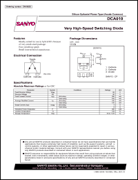 DCA010 datasheet: Silicon Epitaxial Planar Type (Anode Common) Very High-Speed Switching Diode DCA010