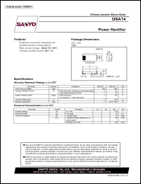 DSA14 datasheet: Diffused Junction Silicon Diode Power Rectifier DSA14