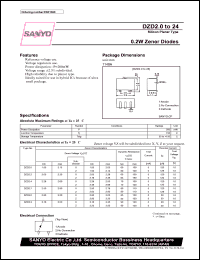 DZD2 datasheet: Silicon Planar Type 0.2W Zener Diodes DZD2