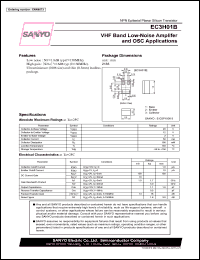 EC3H01B datasheet: NPN Epitaxial Planar Silicon Transistor VHF Band Low-Noise Amplifer and OSC Applications EC3H01B