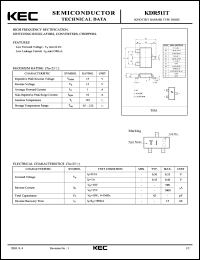 KDR511T datasheet: Schottky Barrier Diode KDR511T