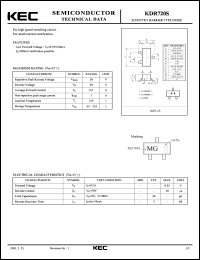 KDR720S datasheet: Schottky Barrier Diode KDR720S