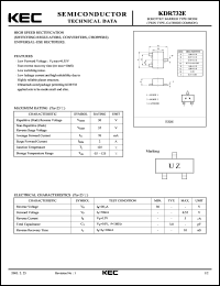 KDR732E datasheet: Schottky Barrier Diode KDR732E