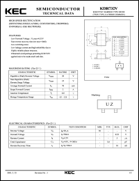 KDR732V datasheet: Schottky Barrier Diode KDR732V