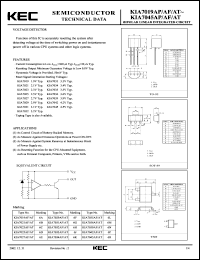 KIA7019AF datasheet: Active Low Voltage Detector KIA7019AF