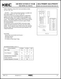 KIA79M08T datasheet: 0.5A 3-Terminal Voltage Regulator KIA79M08T