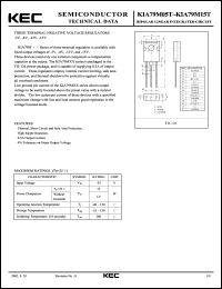 KIA79M12T datasheet: 0.5A 3-Terminal Voltage Regulator KIA79M12T