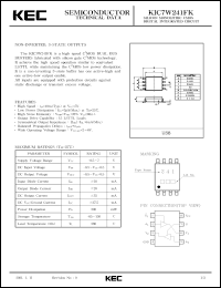 KIC7W241FK datasheet: Dual 3 State Buffer KIC7W241FK