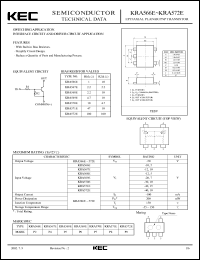 KRA570E datasheet: Built in Bias Resistor KRA570E