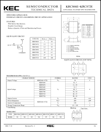 KRC866E datasheet: Built in Bias Resistor KRC866E