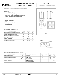 SMAB34 datasheet: Schottky Barrier Diode SMAB34