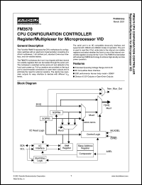 FM3570 datasheet: CPU CONFIGURATION CONTROLLER Register/Multiplexer for Microprocessor VID FM3570