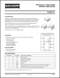 FOD2711 datasheet: OPTICALLY ISOLATED ERROR AMPLIFIER FOD2711