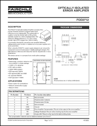 FOD2712 datasheet: OPTICALLY ISOLATED ERROR AMPLIFIER FOD2712