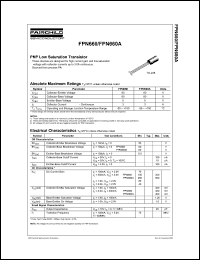 FPN660A datasheet: PNP Low Saturation Transistor FPN660A