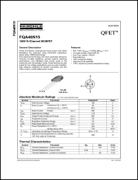 FQA46N15 datasheet: 150V N-Channel MOSFET FQA46N15