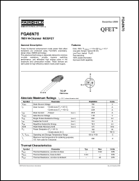 FQA6N70 datasheet: 700V N-Channel MOSFET FQA6N70