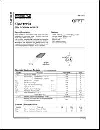 FQAF12P20 datasheet: 200V P-Channel MOSFET FQAF12P20