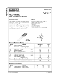 FQAF33N10L datasheet: 100V LOGIC N-Channel MOSFET FQAF33N10L