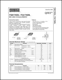 FQB17N08L datasheet: 80V LOGIC N-Channel MOSFET FQB17N08L