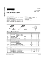 FQB7P20 datasheet: 200V P-Channel MOSFET FQB7P20