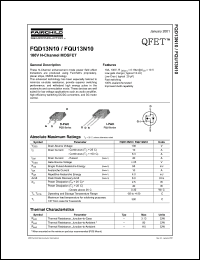 FQD13N10 datasheet: 100V N-Channel MOSFET FQD13N10