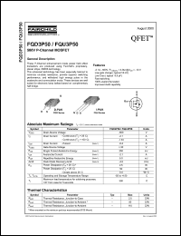 FQD3P50 datasheet: 500V P-Channel MOSFET FQD3P50