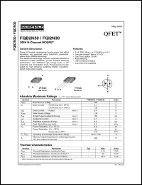 FQI2N30 datasheet: 300V N-Channel MOSFET FQI2N30