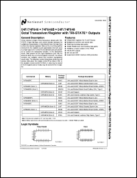 5962-89754013A datasheet: Octal Bus Transceiver and Register with TRI-STATE Outputs 5962-89754013A