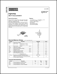 FQP1P50 datasheet: 500V P-Channel MOSFET FQP1P50