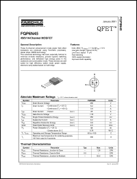 FQP6N45 datasheet: 450V N-Channel MOSFET FQP6N45
