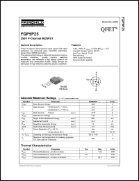 FQP9P25 datasheet: 250V P-Channel MOSFET FQP9P25