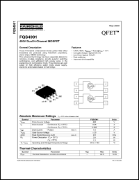 FQS4901 datasheet: 400V Dual N-Channel MOSFET FQS4901